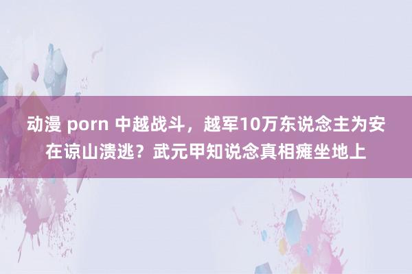 动漫 porn 中越战斗，越军10万东说念主为安在谅山溃逃？武元甲知说念真相瘫坐地上
